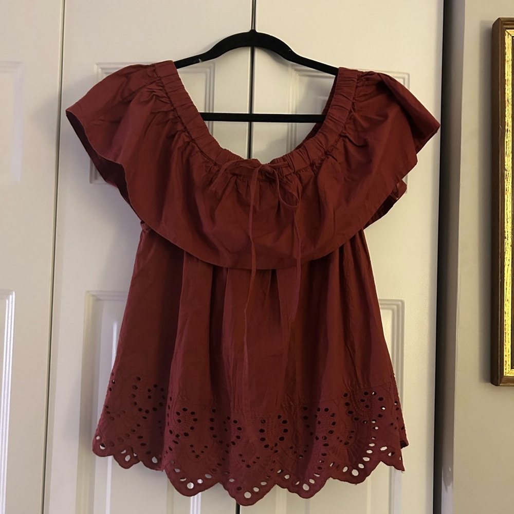 Romeo & Juliet Couture Women’s M NWOT Cottagecore Blouse Top W/ Eyelet Details